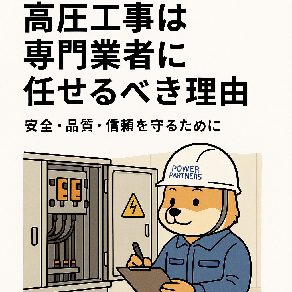 「高圧工事は専門業者に任せるべき理由｜安全・品質・信頼を守るために」