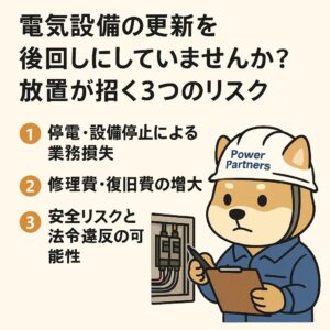「電気設備の更新を後回しにしていませんか？放置が招く3つのリスク」