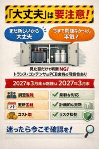 キュービクル事故後に必ず後悔される判断ランキング｜事前対応で防げた現実